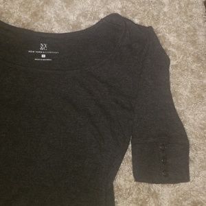 New York & Company small Grey 3/4 Sleeve Shirt GUC